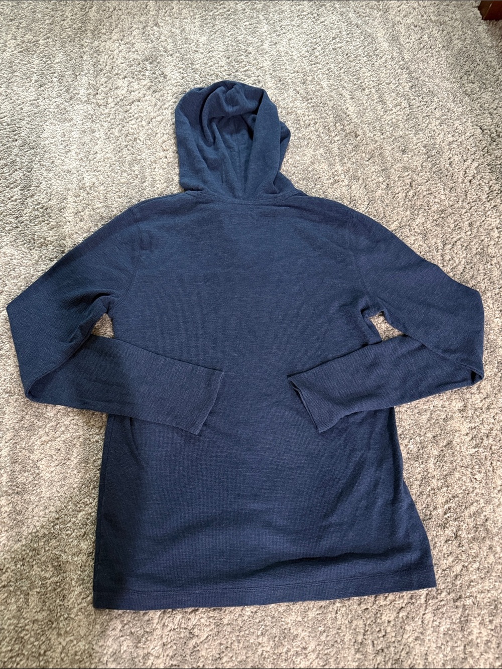 Express Navy Hooded Henley Long-Sleeve Shirt - Picture 4 of 4